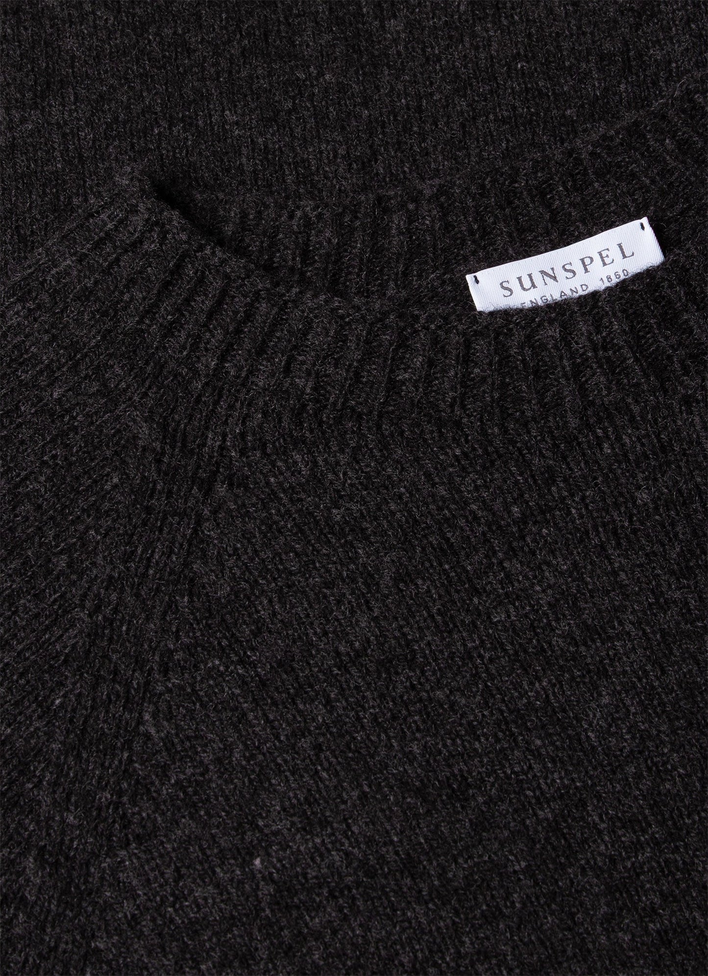 Mens Lambswool Crew Neck Jumper In Charcoal Melange Mjum8066 Gyad
