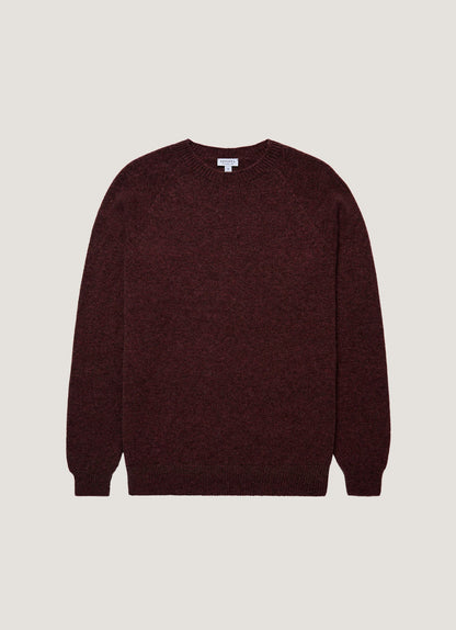 Mens Lambswool Crew Neck Jumper In Bakelite Twist Mjum8066 Rdeo
