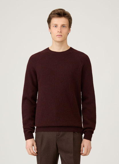 Mens Lambswool Crew Neck Jumper In Bakelite Twist Mjum8066 Rdeo