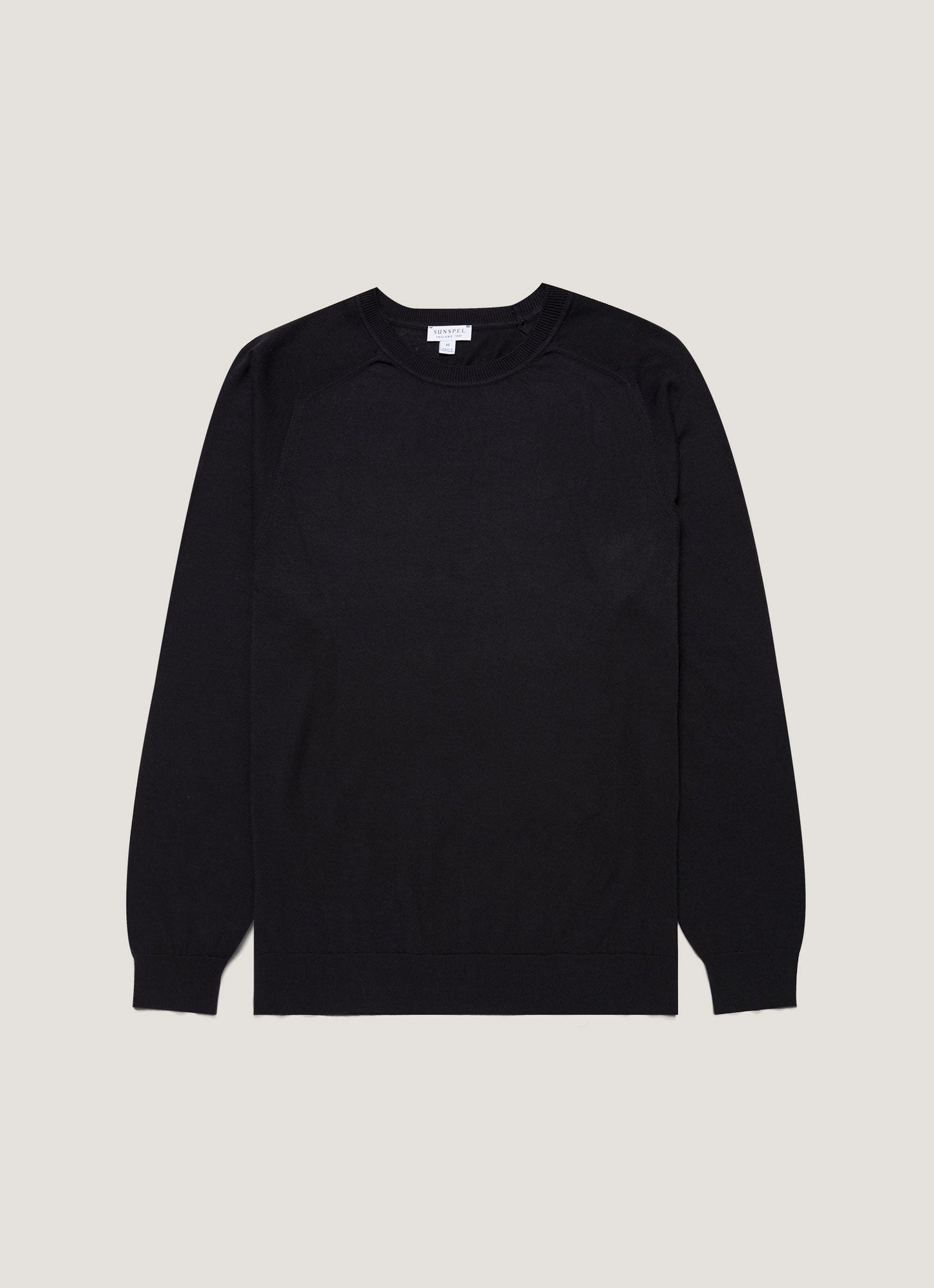 Mens Sea Island Cashmere Crew Neck Jumper In Black Mjum8203 Bkaa