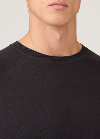 Mens Sea Island Cashmere Crew Neck Jumper In Black Mjum8203 Bkaa