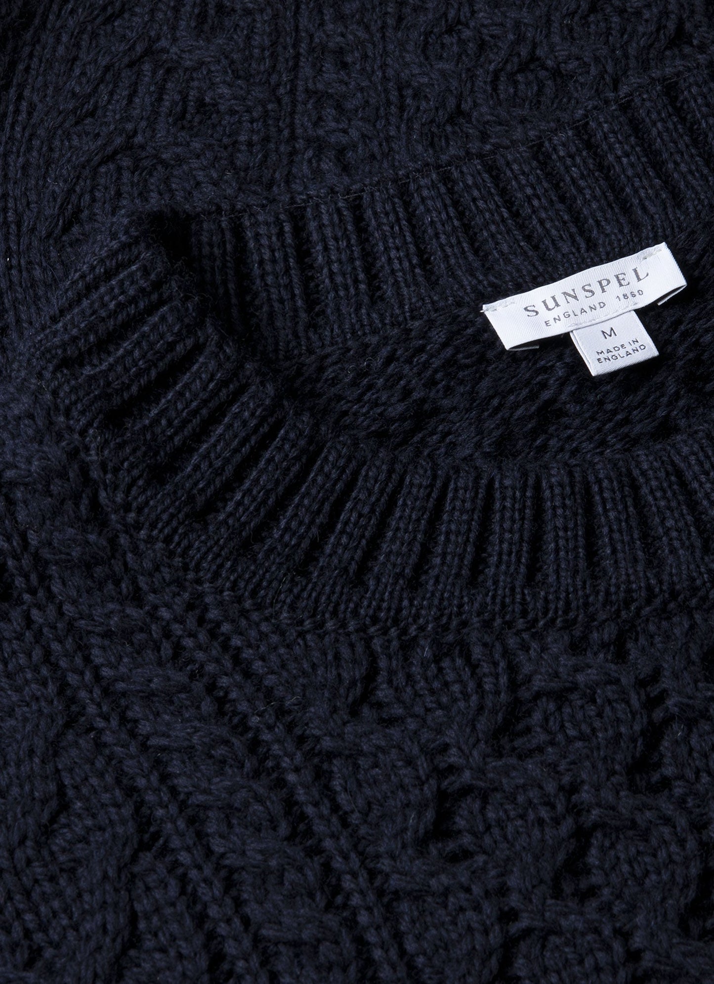 Mens Cable Knit Jumper In Navy Mjum8286 Buaa