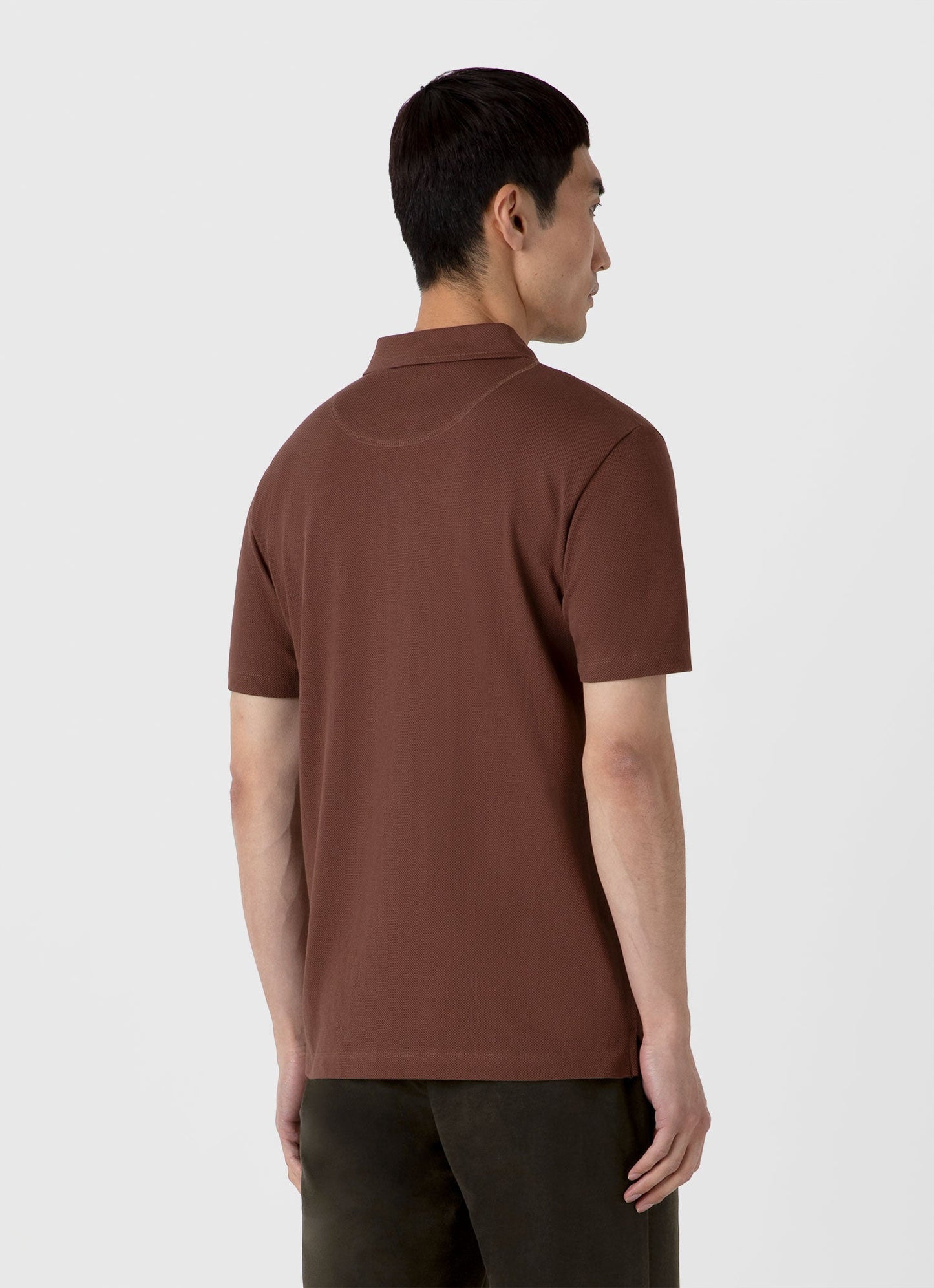 Mens Riviera Polo Shirt In Cocoa Brown Mpol1026 Brfn