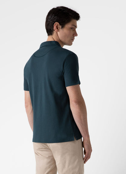 Mens Riviera Polo Shirt In Peacock Mpol1026 Butb