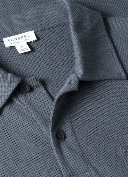 Mens Riviera Polo Shirt In Slate Blue Mpol1026 Buua