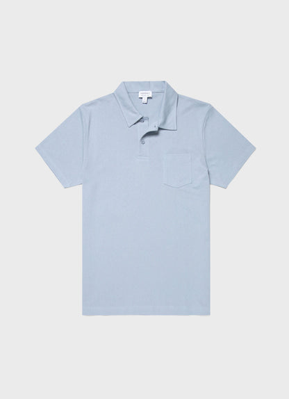 Mens Riviera Polo Shirt In Smoke Blue Mpol1026 Buvc