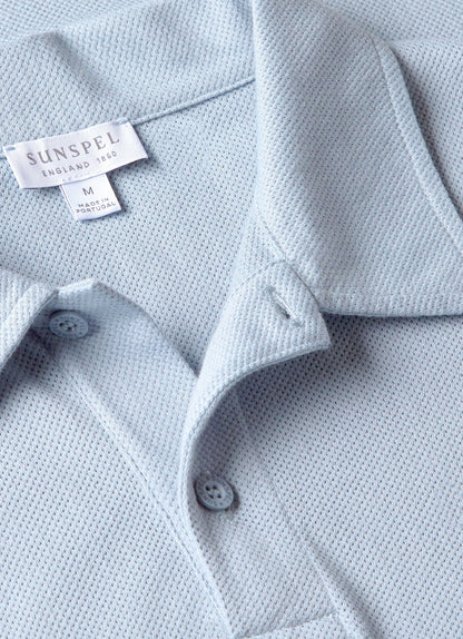 Mens Riviera Polo Shirt In Smoke Blue Mpol1026 Buvc