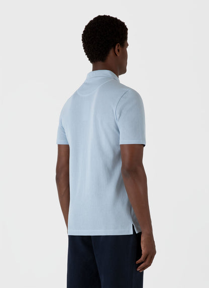 Mens Riviera Polo Shirt In Blue Mist Mpol1026 Buvq