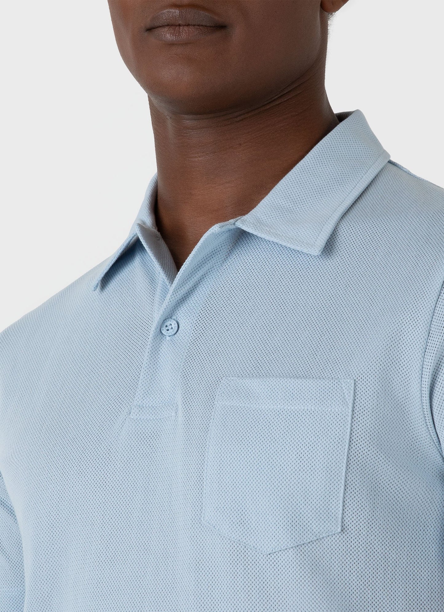 Mens Riviera Polo Shirt In Blue Mist Mpol1026 Buvq