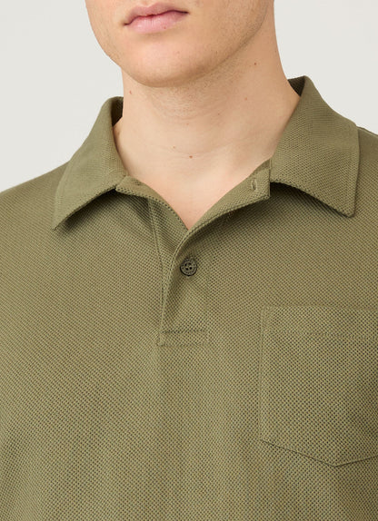 Mens Riviera Polo Shirt In Sea Moss Mpol1026 Gnim