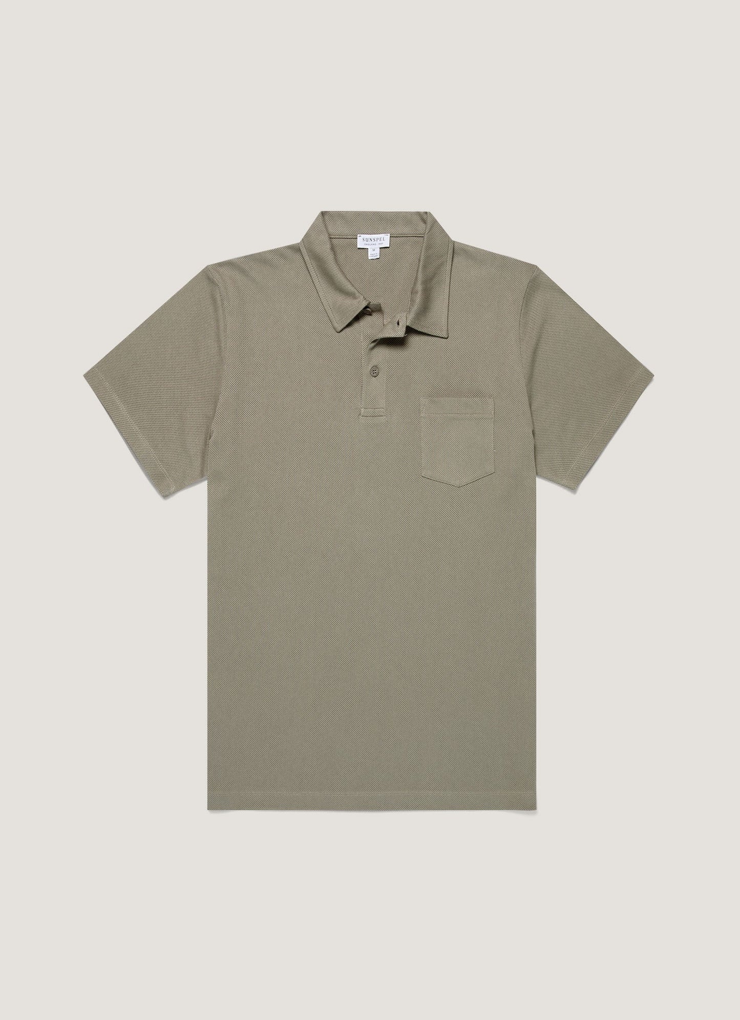Mens Riviera Polo Shirt In Fossil Grey Mpol1026 Gyfj
