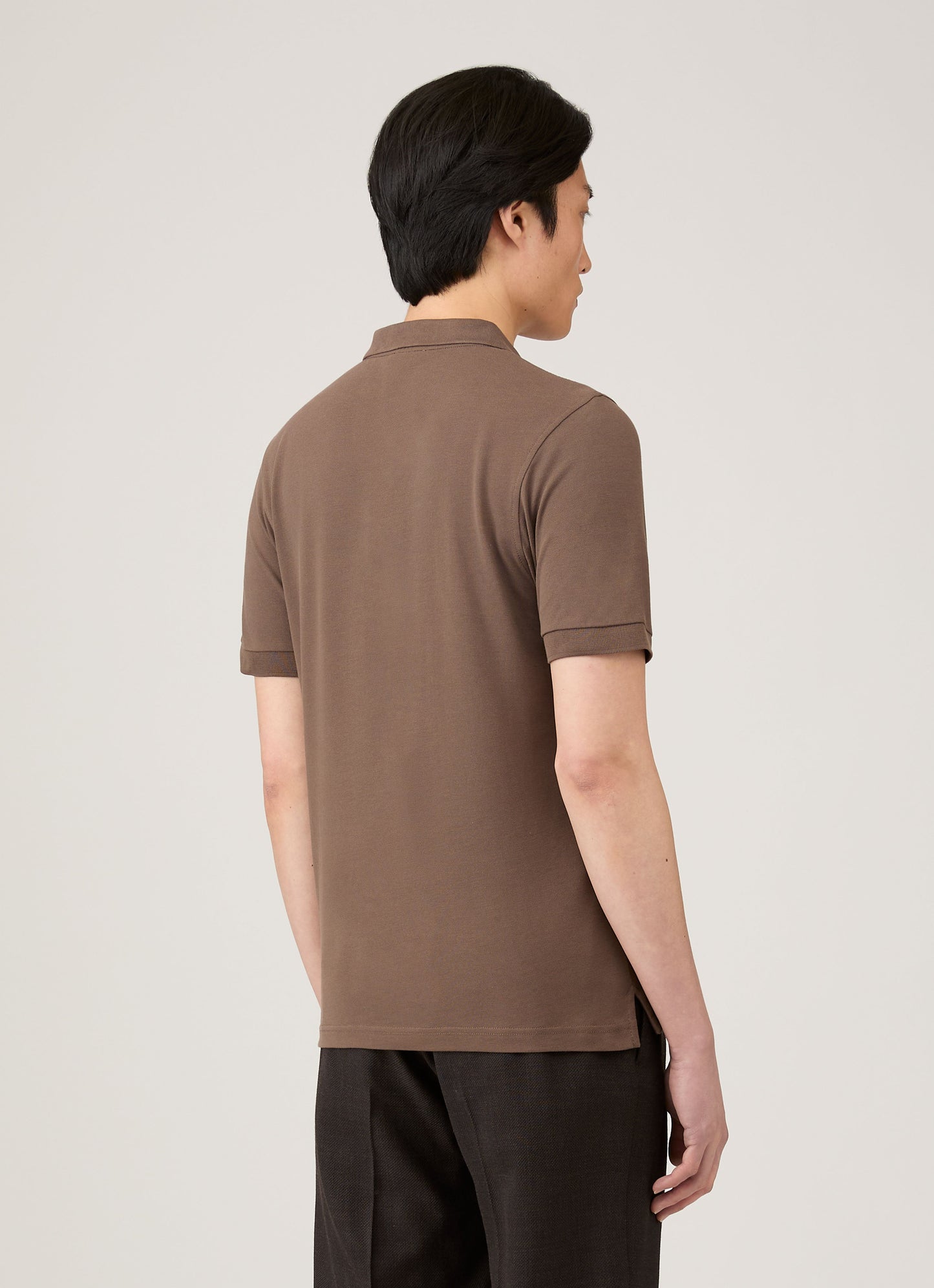 Mens Pique Polo Shirt In Bark Mpol1028 Brgc