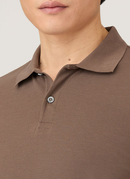 Mens Pique Polo Shirt In Bark Mpol1028 Brgc