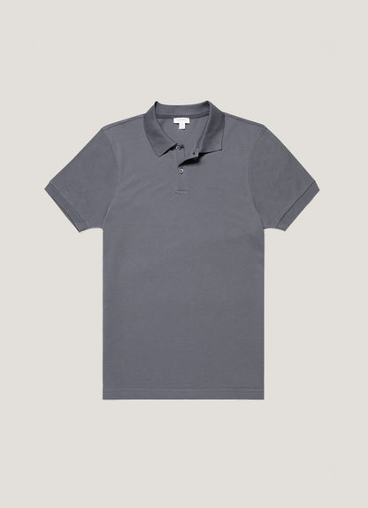 Mens Pique Polo Shirt In Slate Blue Mpol1028 Buua