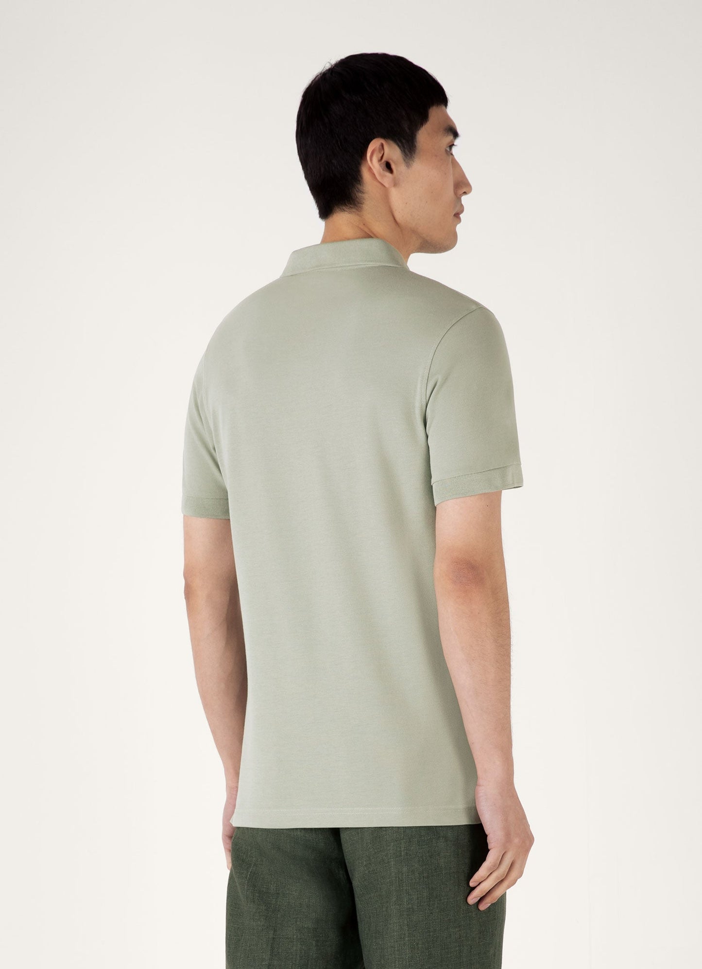 Mens Pique Polo Shirt In Pastel Green Mpol1028 Gnii