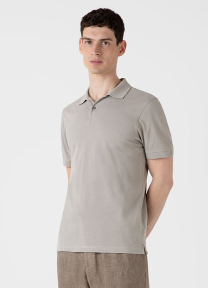 Mens Pique Polo Shirt In Mid Grey Mpol1028 Gyda