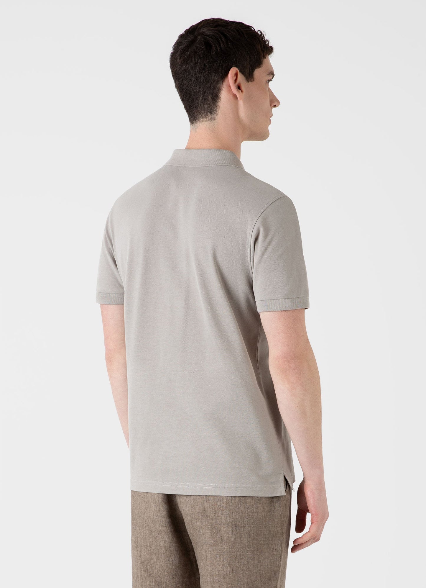 Mens Pique Polo Shirt In Mid Grey Mpol1028 Gyda
