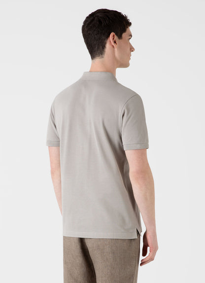 Mens Pique Polo Shirt In Mid Grey Mpol1028 Gyda