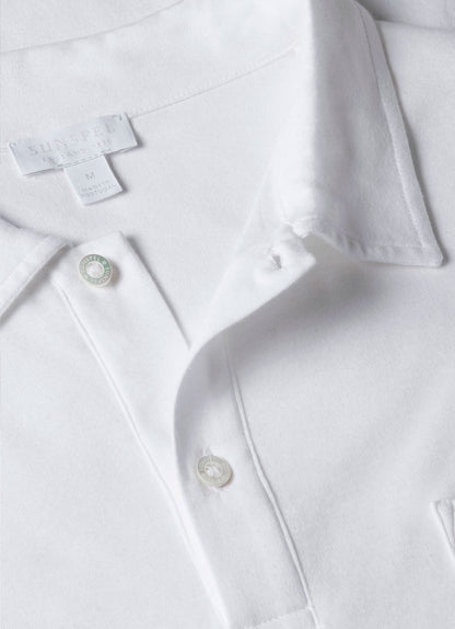 Men S Sea Island Cotton Riviera Polo Shirt In White