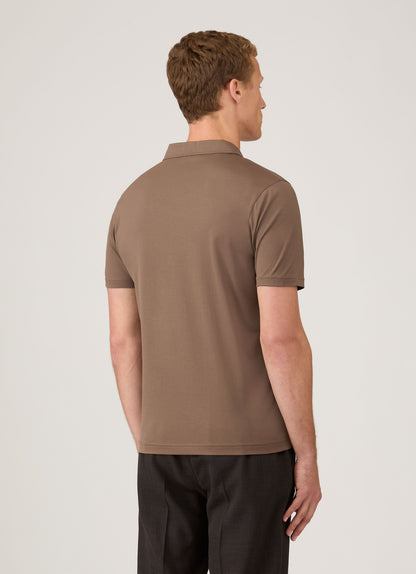 Mens Classic Jersey Polo Shirt In Bark Mpol1052 Brgc