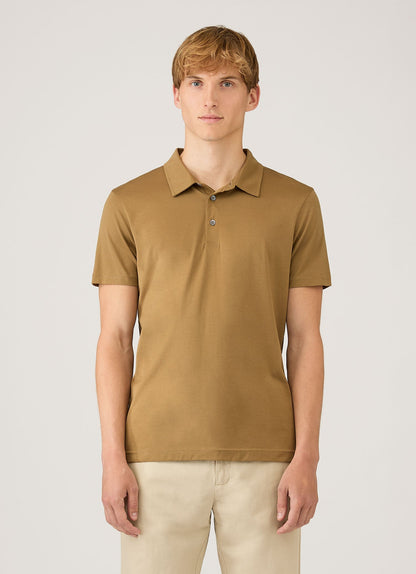Mens Classic Jersey Polo Shirt In Walnut Mpol1052 Brgo