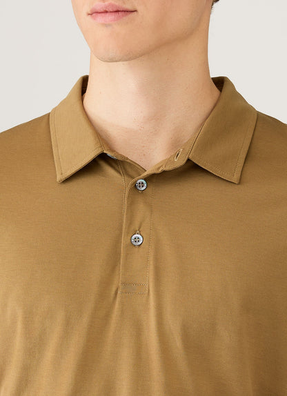 Mens Classic Jersey Polo Shirt In Walnut Mpol1052 Brgo
