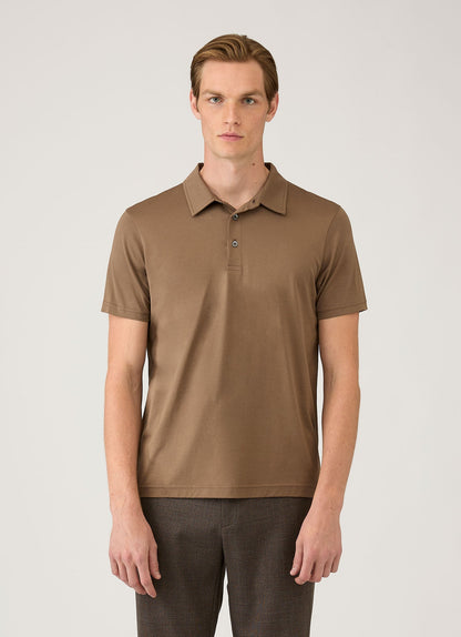 Mens Classic Jersey Polo Shirt In Dark Cedar Mpol1052 Brgr