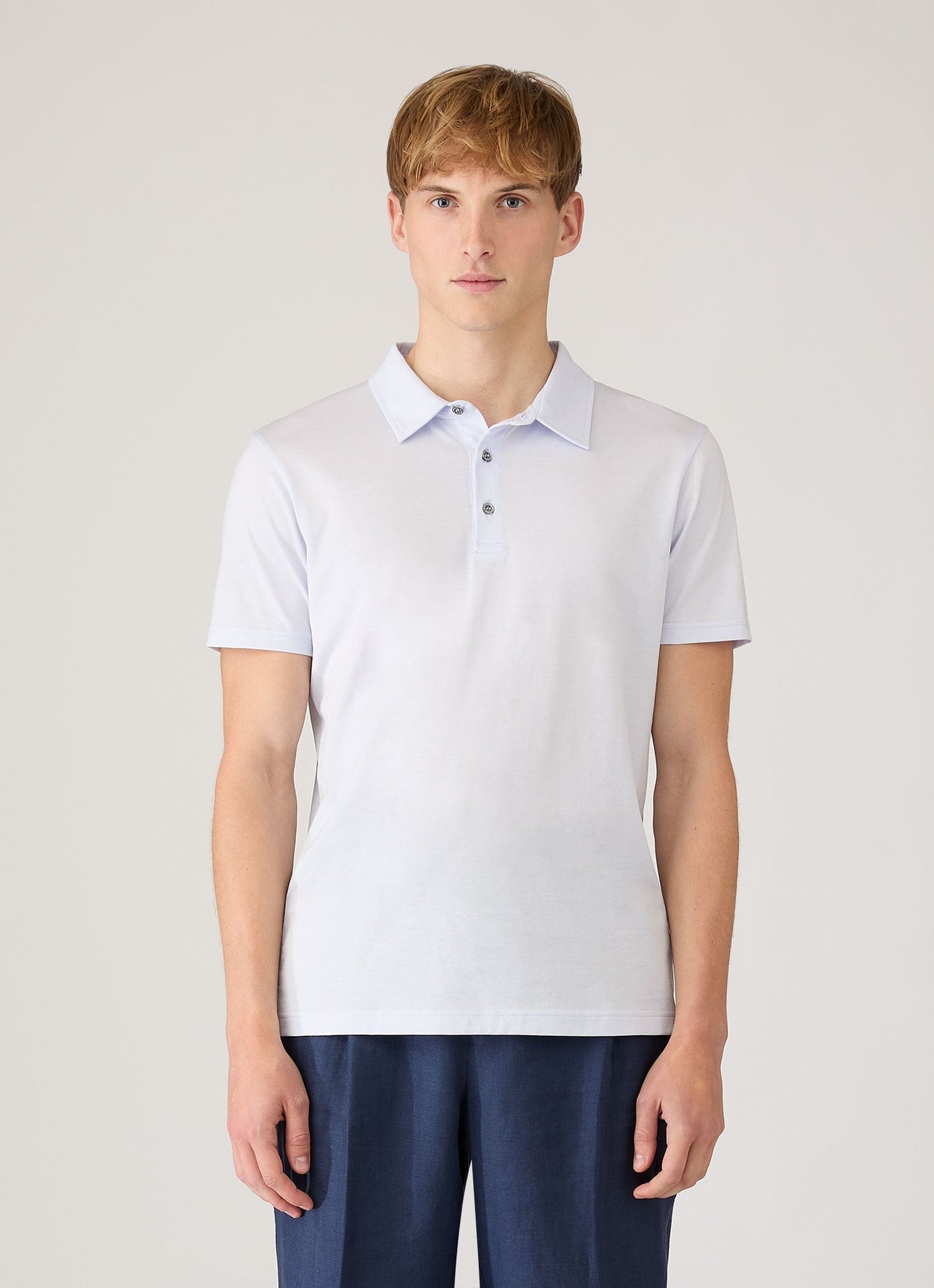 Mens Classic Jersey Polo Shirt In Light Blue Mpol1052 Buwu