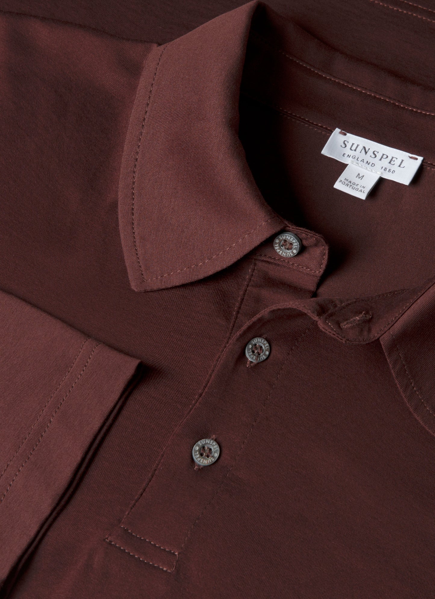 Mens Long Sleeve Classic Jersey Polo Shirt In Bakelite Mpol1054 Rdel