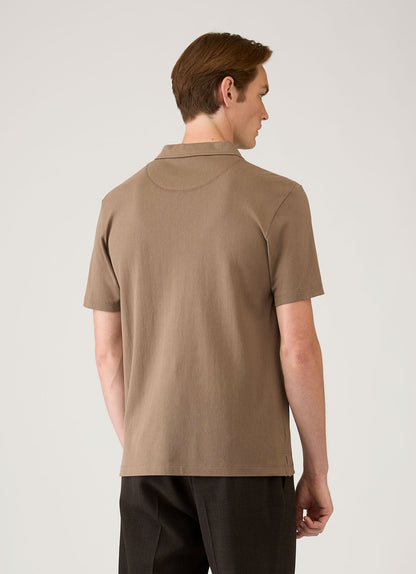 Mens Regular Fit Riviera Polo Shirt In Dark Cedar Mpol1076 Brgr