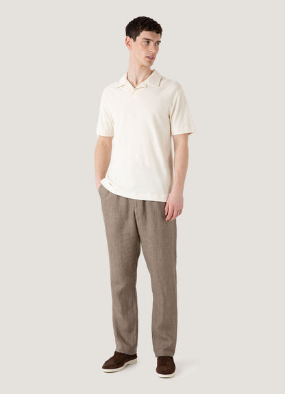 Mens Undyed Towelling Polo Shirt In Undyed Mpol1574U Nuab