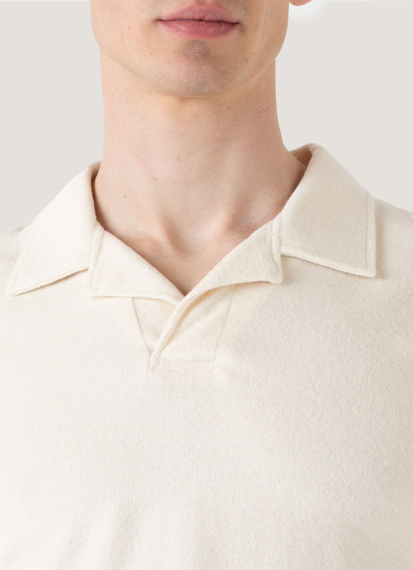 Mens Undyed Towelling Polo Shirt In Undyed Mpol1574U Nuab