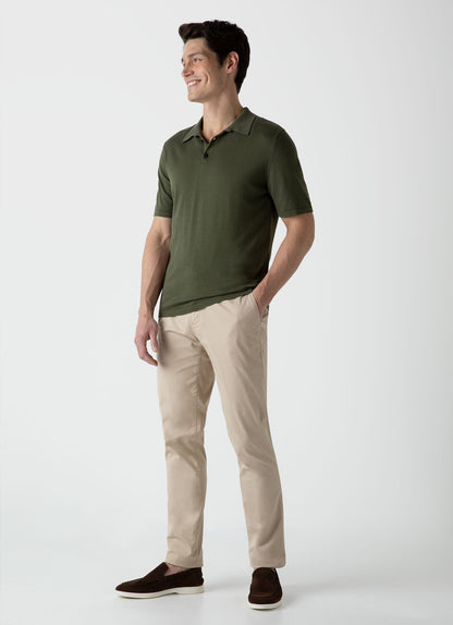 Mens Sea Island Cotton Polo Shirt In Hunter Green Mpol8090 Gngc