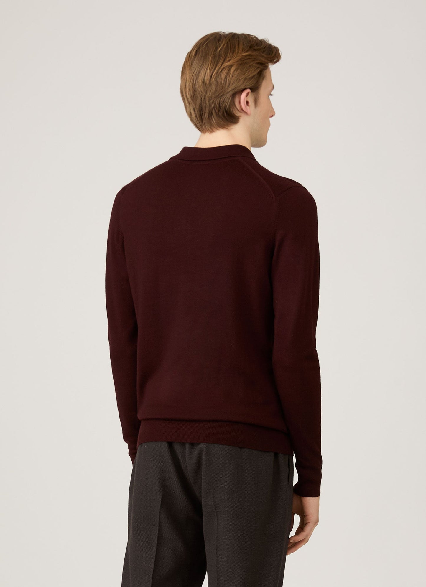 Mens Extra Fine Merino Polo Shirt In Bakelite Mpol8092 Rdel