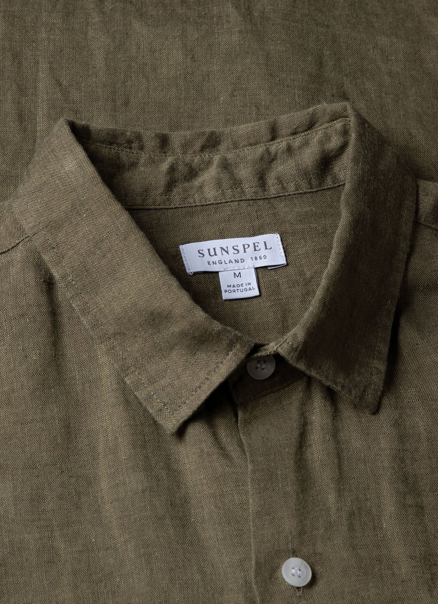 Mens Short Sleeve Linen Shirt In Khaki Msht2039 Gngy