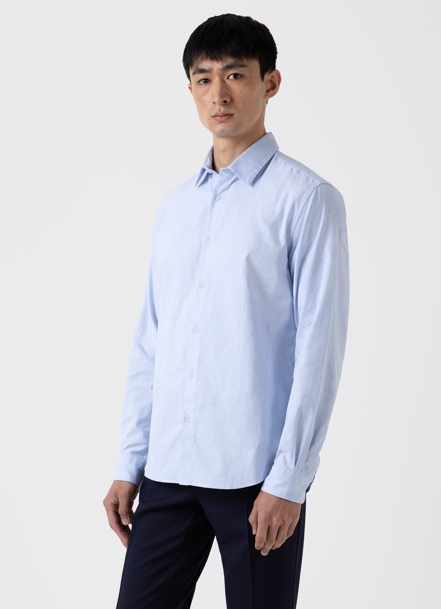 Men S Oxford Shirt In Light Blue Oxford Yarn Dyed Msht2057 Bued