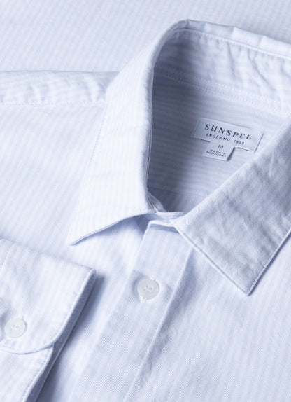 Mens Oxford Shirt In Light Blue Msht2128 Stmv