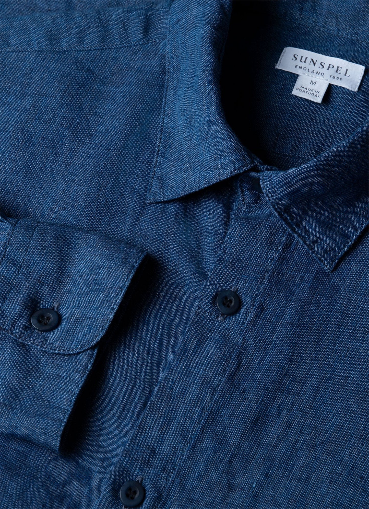 Mens Linen Shirt In Ink Blue Msht2106 Buvo