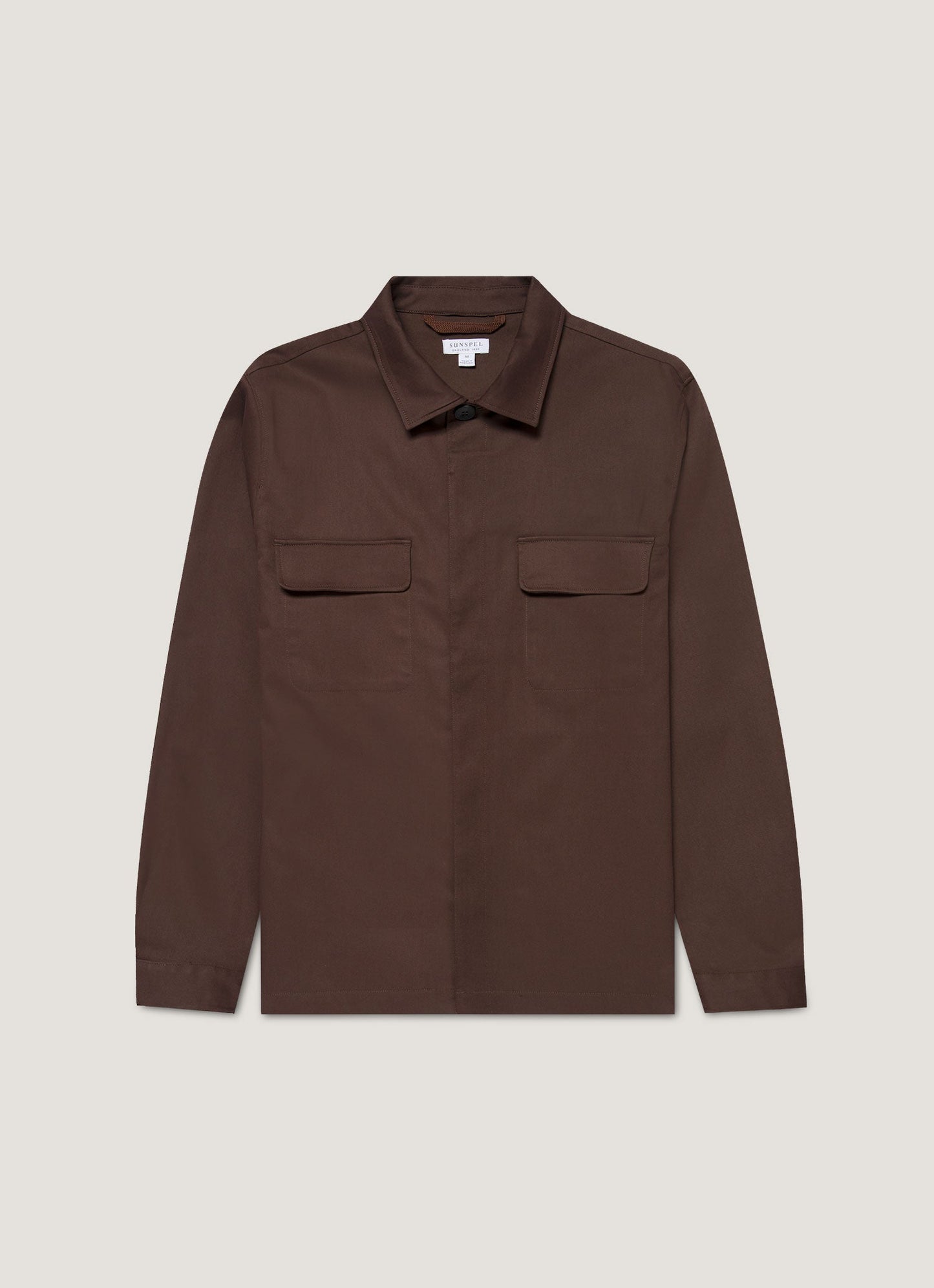 Mens Cotton Cashmere Overshirt In Truffle Msht2129 Brgd