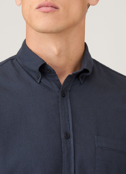 Mens Button Down Flannel Shirt In Navy Msht2132 Buaa