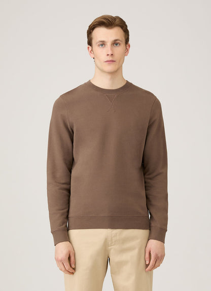 Mens Loopback Sweatshirt In Bark Mswe1516 Brgc