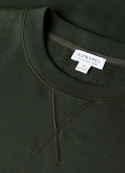 Mens Loopback Sweatshirt In Dark Green Mswe1516 Gnin