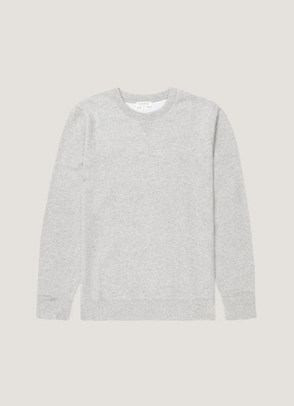 Mens Cotton Loopback Sweatshirt In Grey Melange Mswe1516