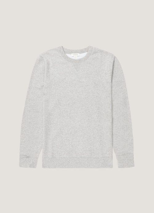 Mens Cotton Loopback Sweatshirt In Grey Melange Mswe1516