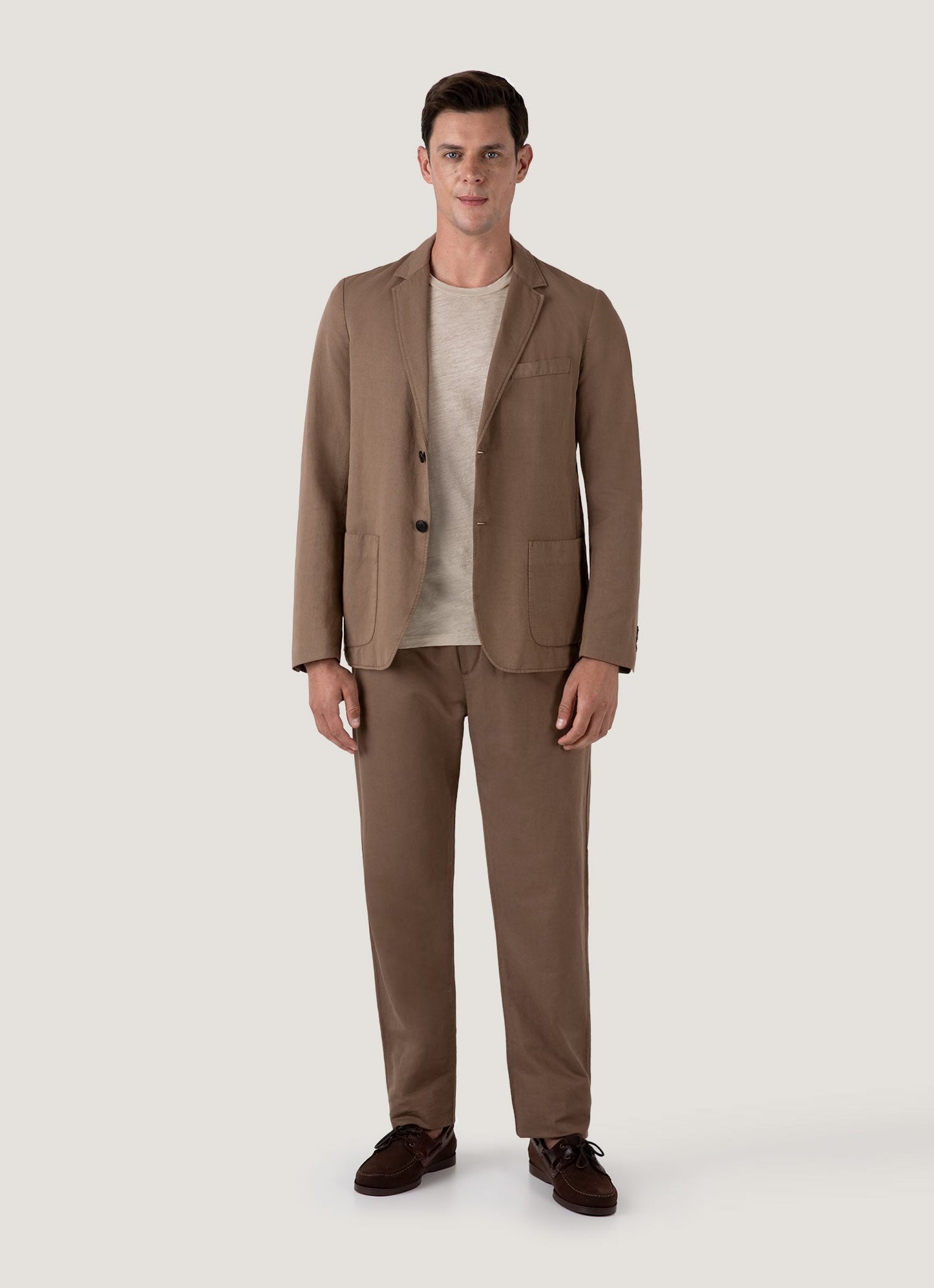 Drawstring Trouser In Dark Tan