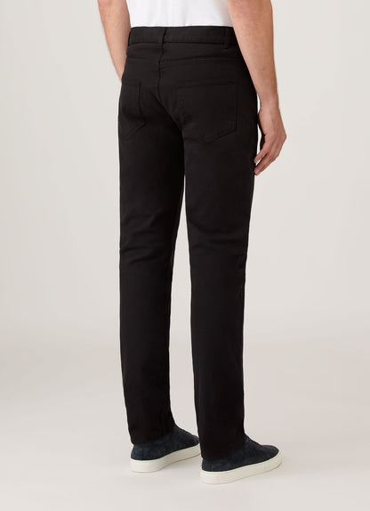 Mens Cotton Twill 5 Pocket Trouser In Black