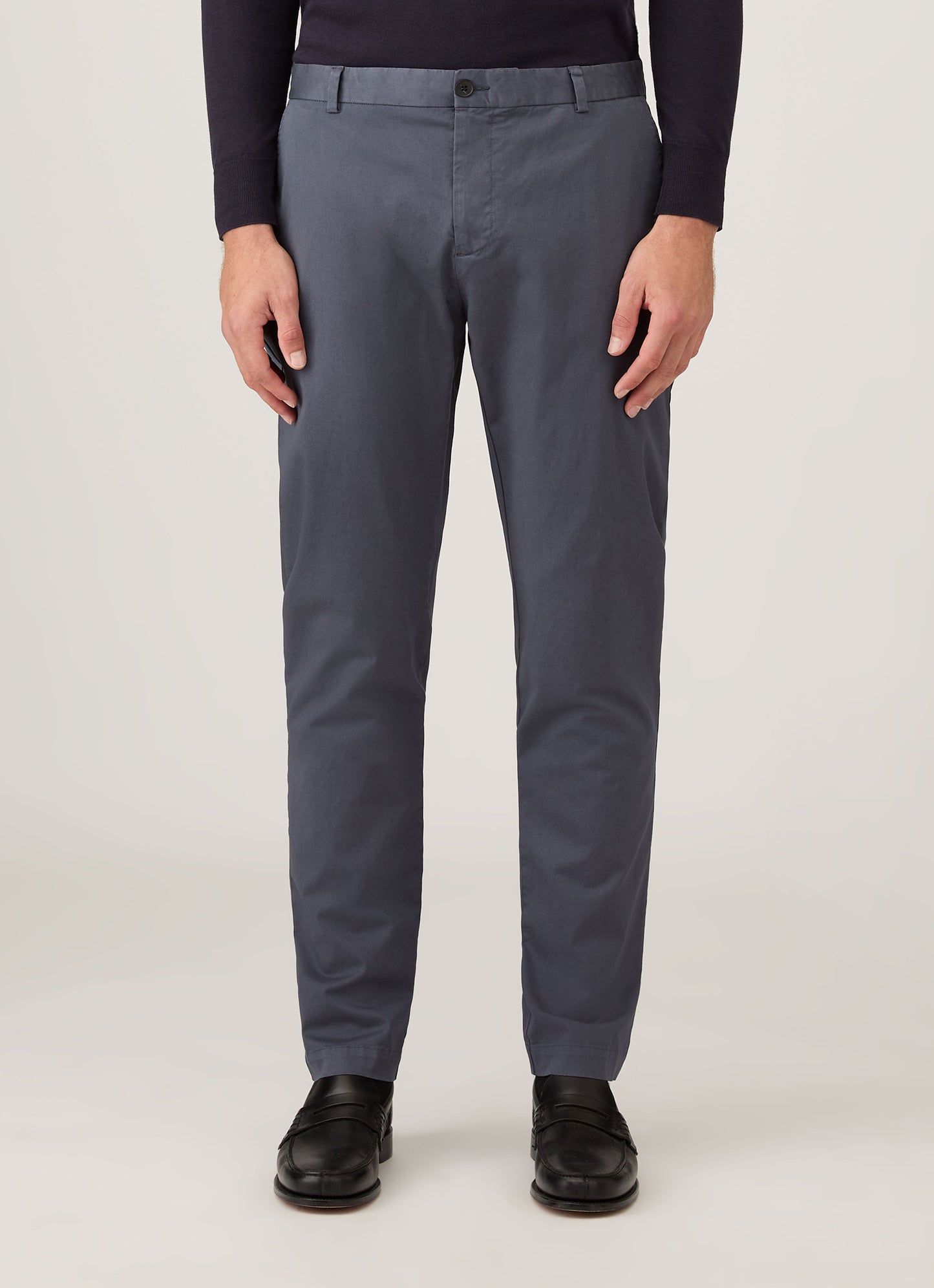 Mens Slim Fit Chino In Slate Blue Mtrs3102 Buua