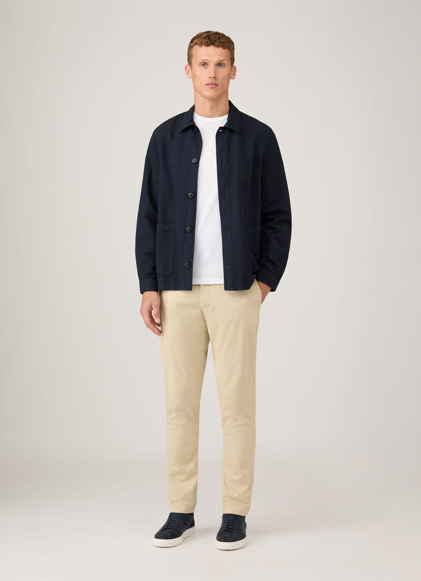 Mens Slim Chino In Light Stone Mtrs3102 Whbs