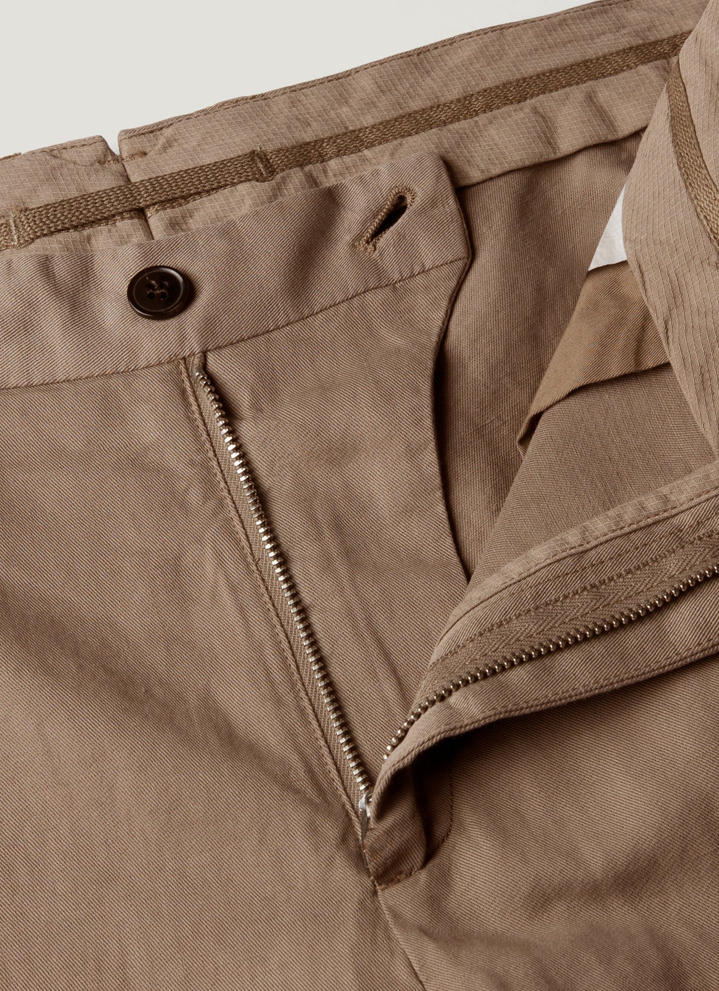 Mens Cotton Linen Trouser In Dark Tan Mtrs3103 Brdh