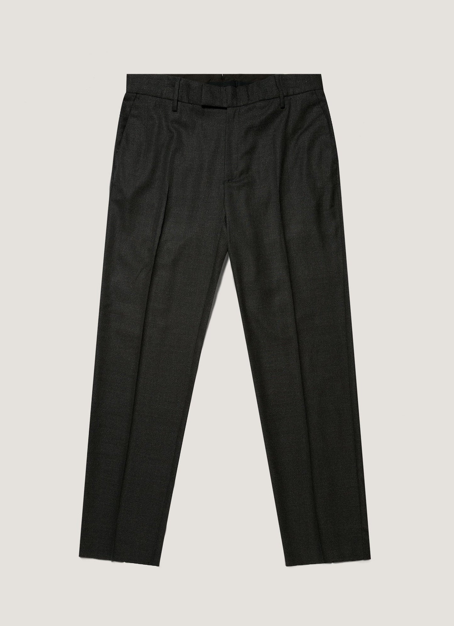 Mens Lightweight Travel Wool Trouser In Dark Charcoal Melange Mtrs3109 Gybg